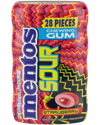 MENTOS SOUR GUM STRAWBERRY 28P - 10