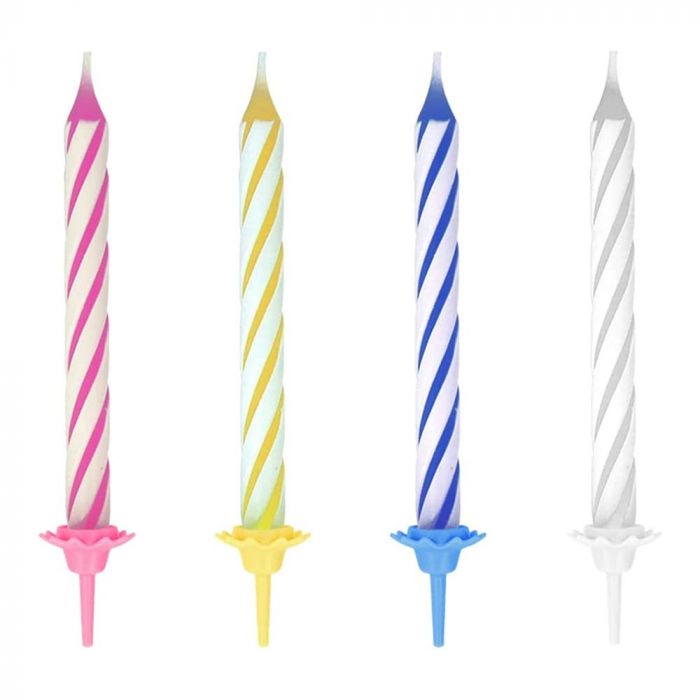 Lot de 24 Bougies Anniversaire 10pcs