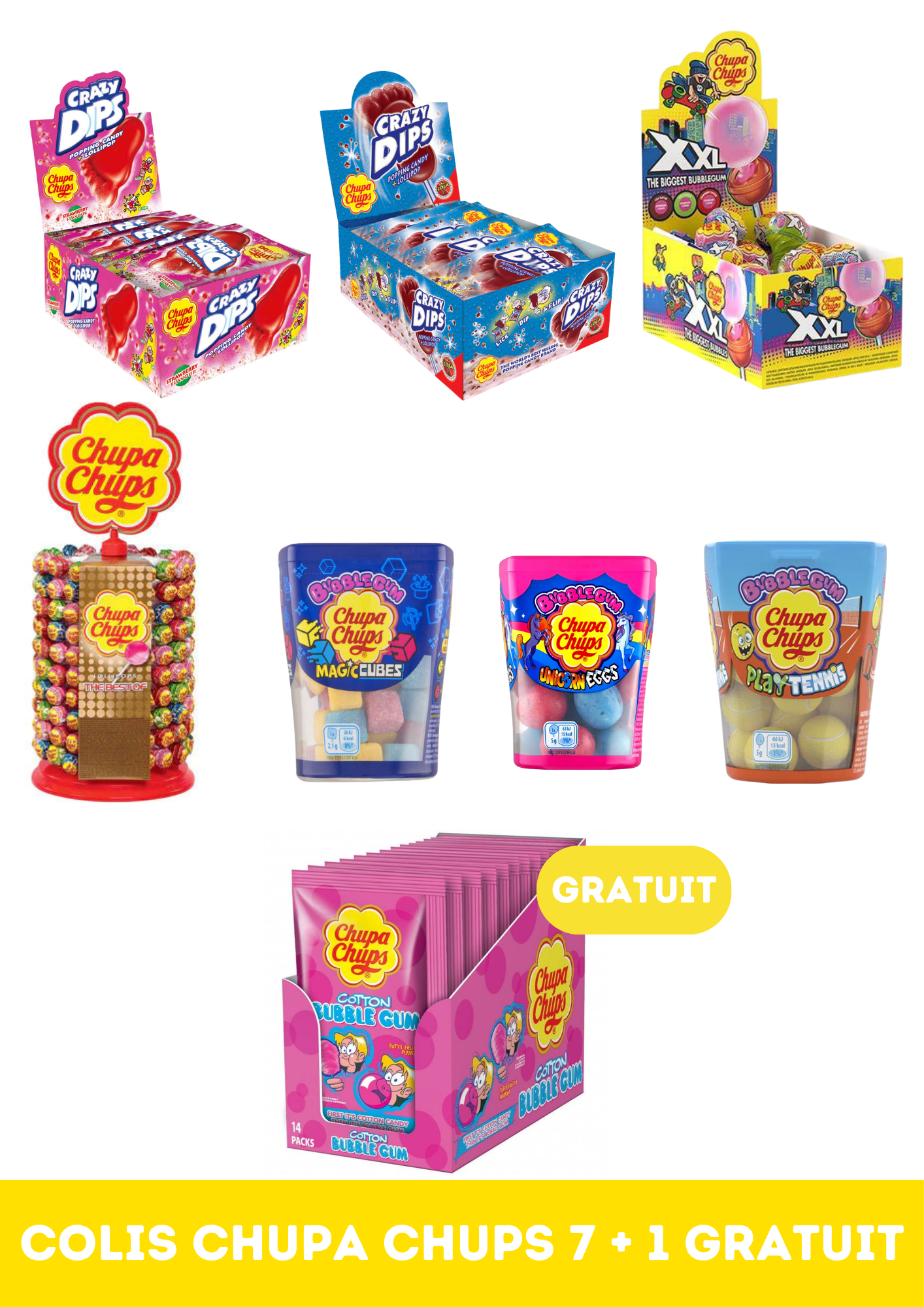 Colis Chupa Chups 7+1 gratuit