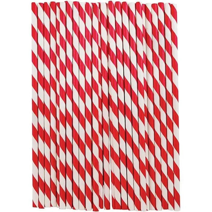 Lot de 20 Pailles en Papier - 10 pcs