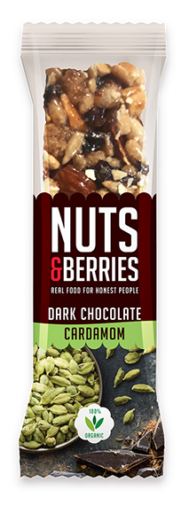 Nuts and Berries Dark Chocolate Cardamon- 15pcs