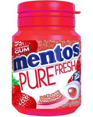 MENTOS GUM PURE FRESH STRAWBERRY BOTTLE 30P - 6