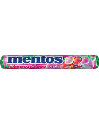 MENTOS STRAWBERRY MIX SINGLE 38GR - 40