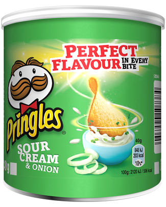 PRINGLES SOUR CREAM & ONION 40GR - 12